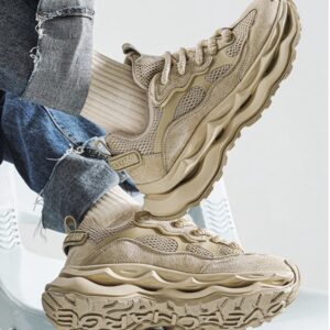 V.YERXU Men Casual Sneaker Beige